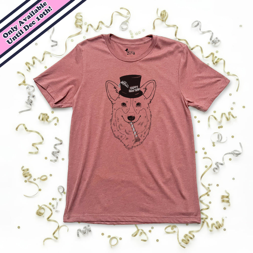 New Year's Party Pupper Short Sleeve Tee Shirt (Limited Release)