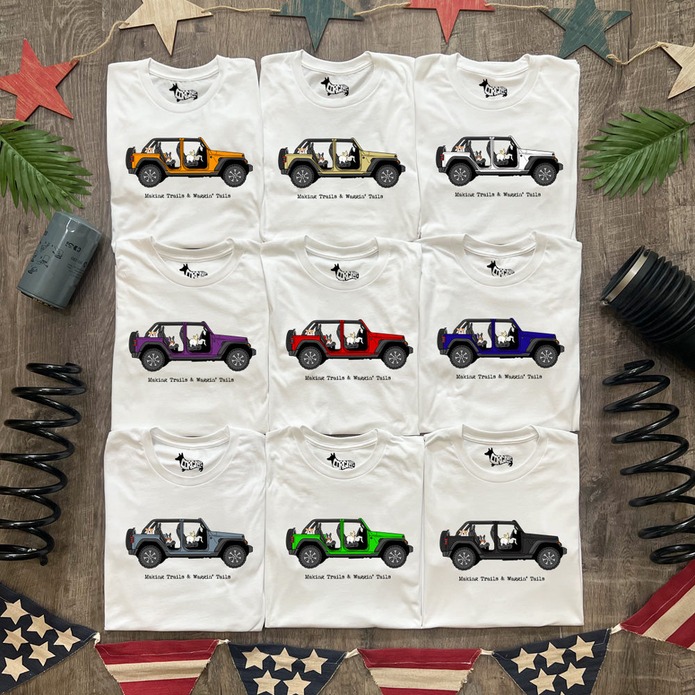 Corgi Off-Road Crew Rubber Ducky Mobile Tee Shirt (Multiple 4x4 Colors)