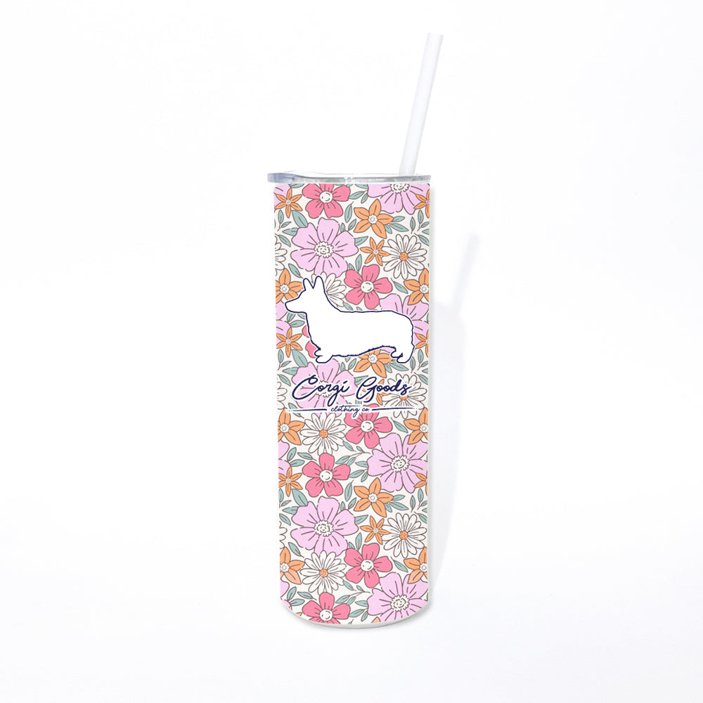"NEW" CG Signature Series Spring Floral 20oz Skinny Tumbler
