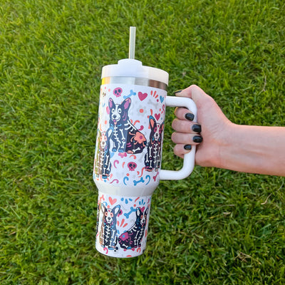 Corgi Sugar Skull 40oz Tumbler (Limited Run)