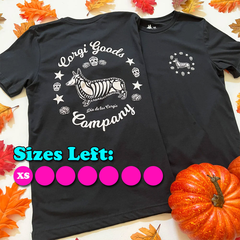 CG Halloween “Dia De Los Corgis” Short Sleeve Tee Shirt