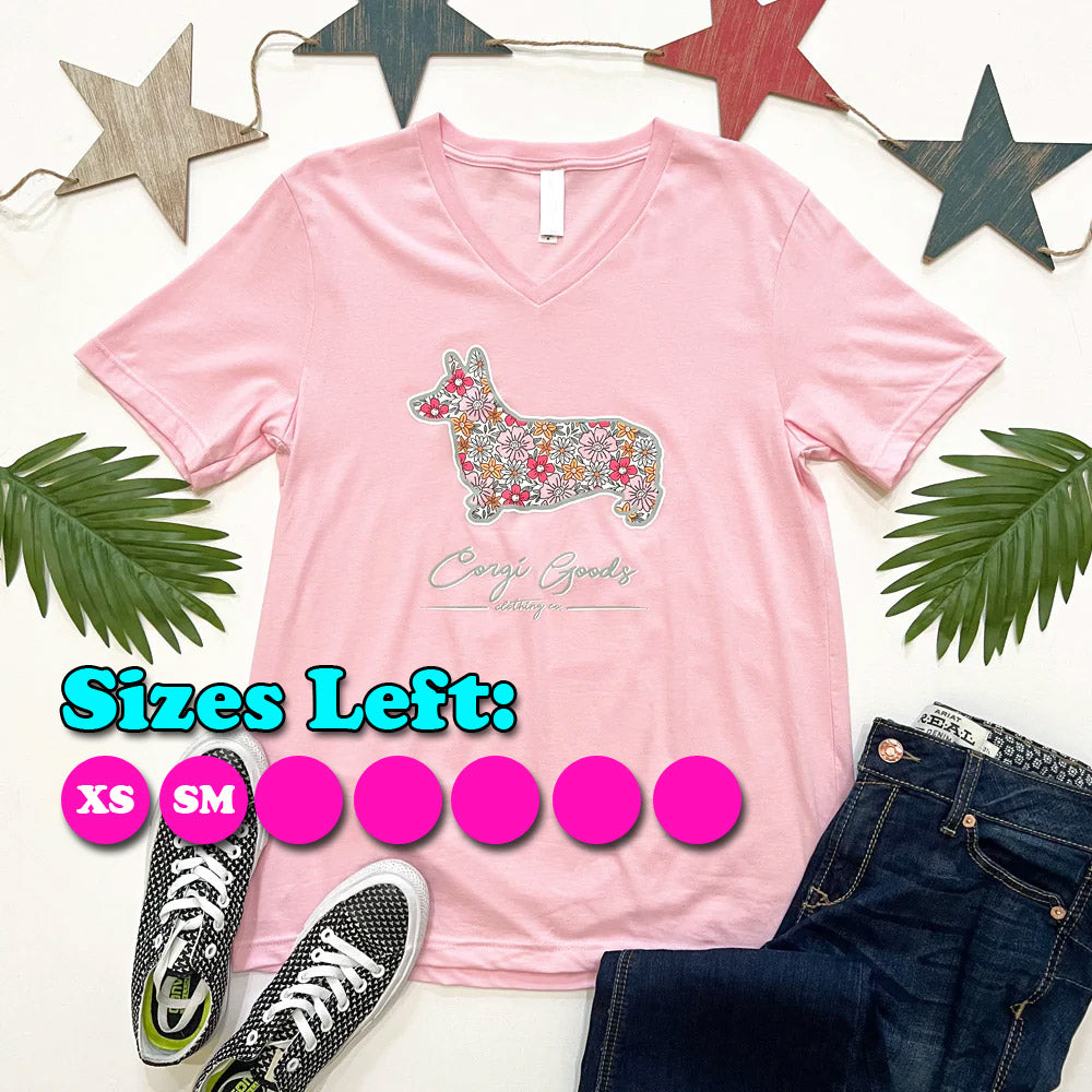 Signature Series Spring Floral V-Neck Tee