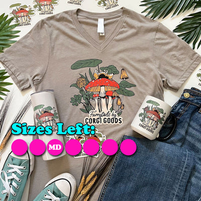 CG Furrytail Mushroom Corgi Short Sleeve Tee Shirt