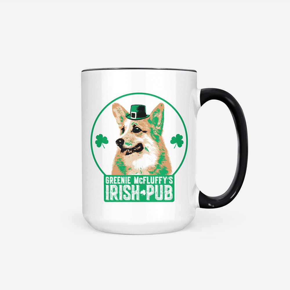 "NEW" CG Greenie McFluffy's Irish Pub Jumbo Mug