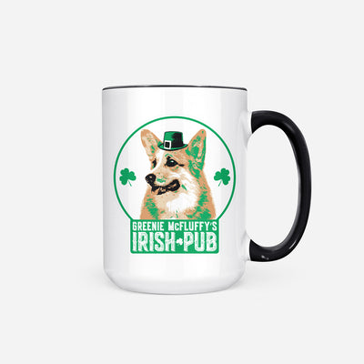 "NEW" CG Greenie McFluffy's Irish Pub Jumbo Mug