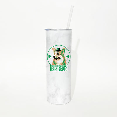 CG Greenie McFluffy's Irish Pub 20oz Skinny Tumbler