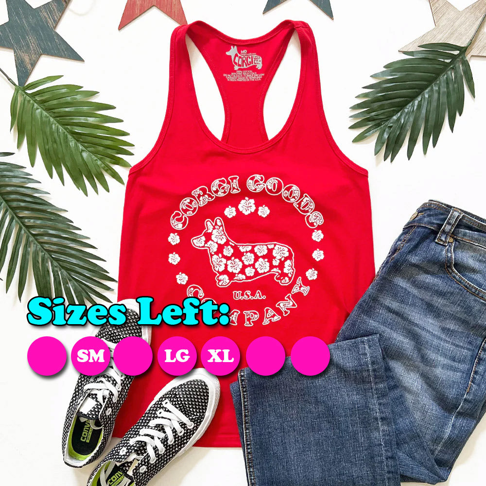CG Corgi Hibiscus Logo Ladies' Racerback Tank