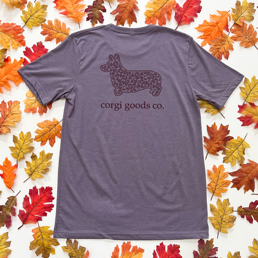 Corgi Fall Mood Short Sleeve Tee Shirt