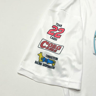 Speedy McFluffy's Racing Team Customizable Activewear Tee Shirt (Cardigan w/ tail - Multiple Coats)