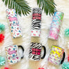 CG Corgi Mom Zebra Print 20oz Skinny Tumbler