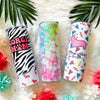 CG Corgi Mom Zebra Print 20oz Skinny Tumbler