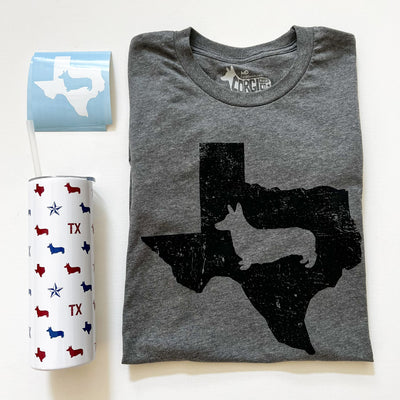 CG Texas State Corgi Short Sleeve Tee