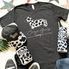CG Corgi Moo Cow Print Short Sleeve Tee Shirt