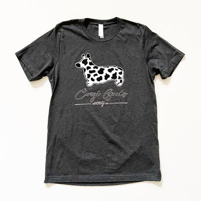 CG Corgi Moo Cow Print Short Sleeve Tee Shirt