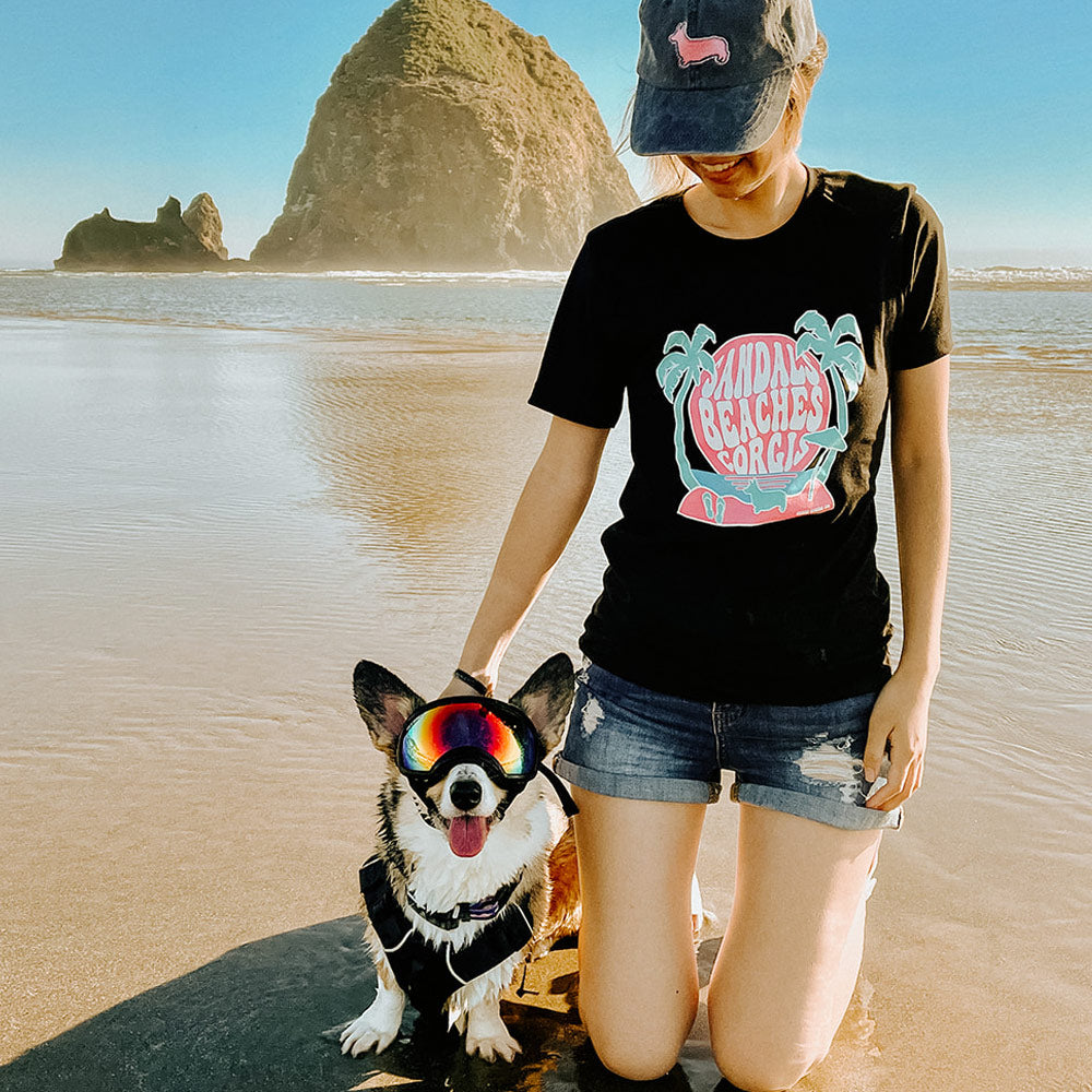Corgi Beach Life Tee Shirt