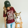 Corgi Friday Plans V-Neck Short Sleeve Tee Shirt