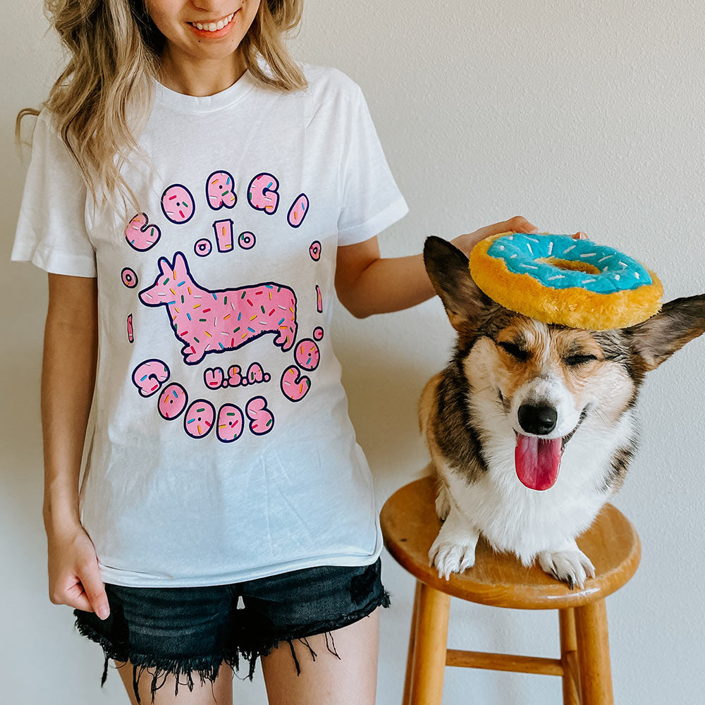 Donut Corgi Short Sleeve T-Shirt