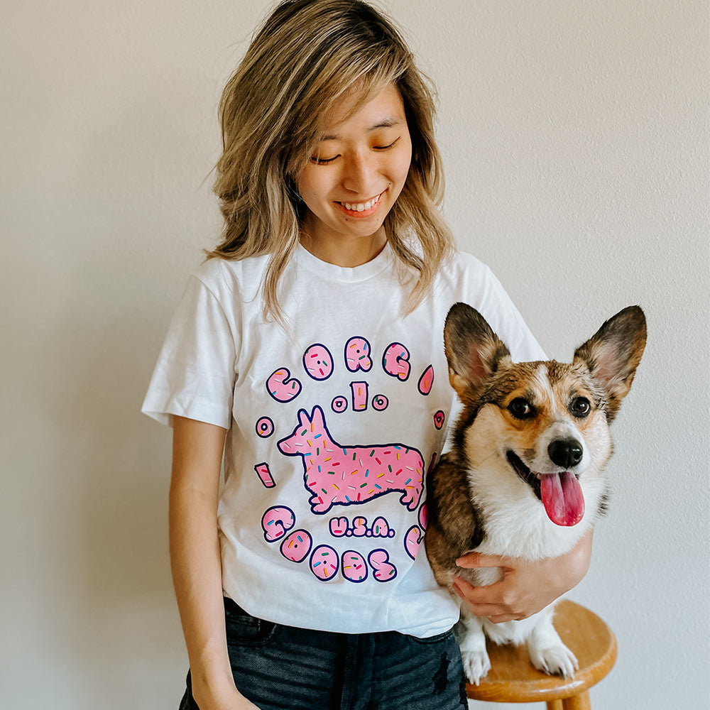 Donut Corgi Short Sleeve T-Shirt