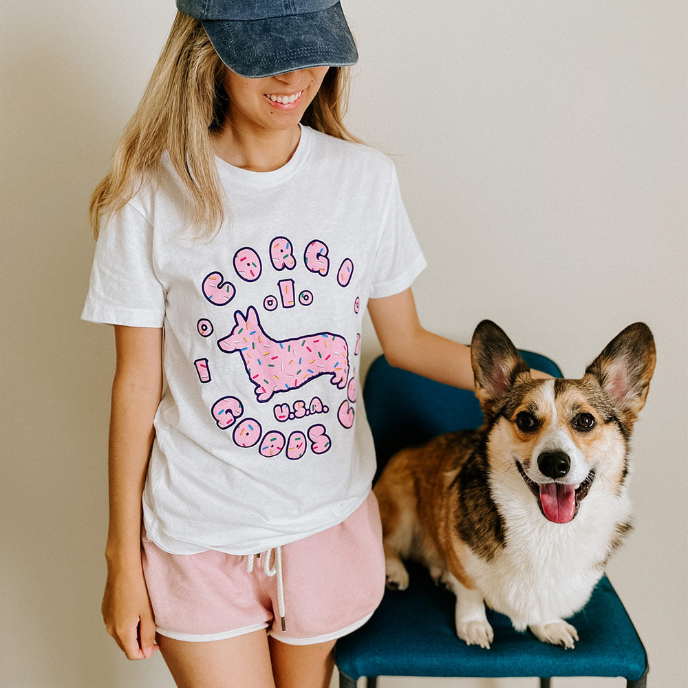 Donut Corgi Short Sleeve T-Shirt