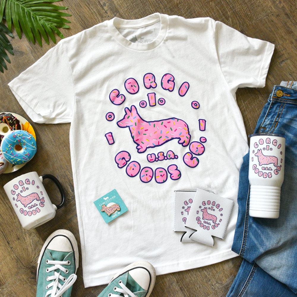 Donut Corgi Short Sleeve T-Shirt