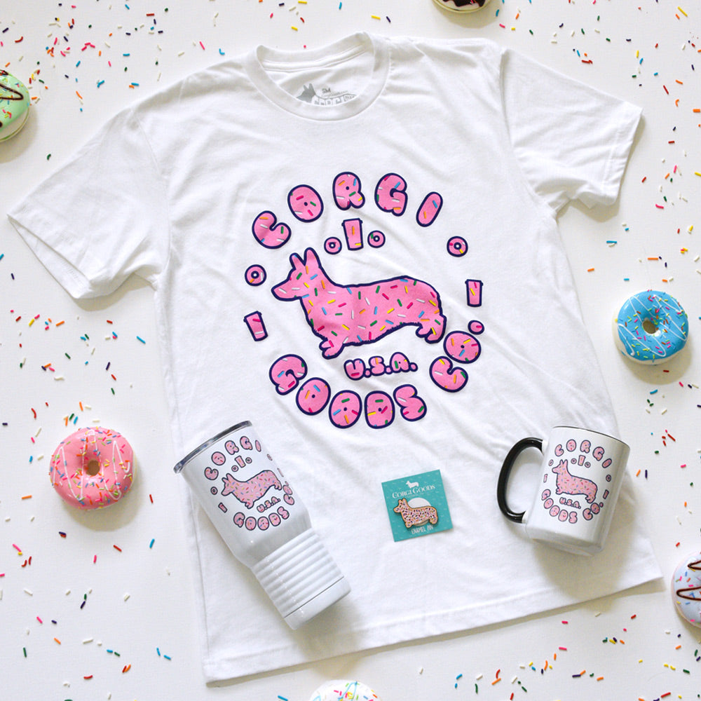 Donut Corgi Short Sleeve T-Shirt
