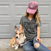 Corgi Morning Essentials V-Neck Short Sleeve Tee Shirt