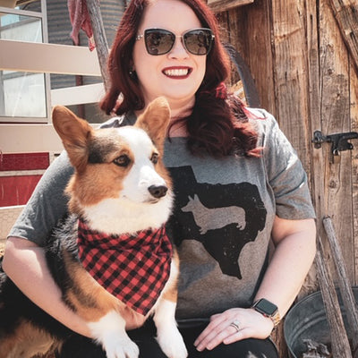 CG Texas State Corgi Short Sleeve Tee