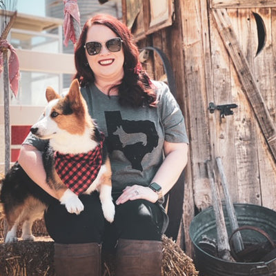 CG Texas State Corgi Short Sleeve Tee