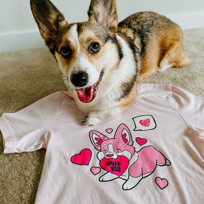 Robot Dragon Studios x Corgi Goods Valentine's Day Tee Shirt